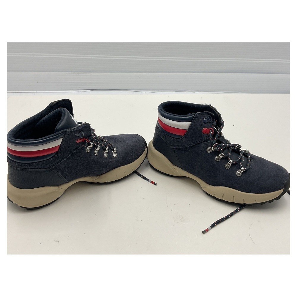 Tommy Hilfiger Luke Mid Top Hiking Sneakers Navy Size 3 - Picture 6 of 6